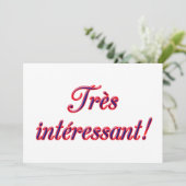Zeer interessante uitnodiging (Staand voorkant)