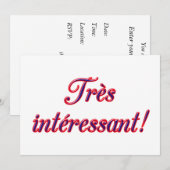Zeer interessante uitnodiging (Voorkant / Achterkant)