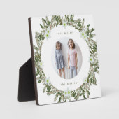 Zeer Kerstelijke Dennen- en Bloemenkranse Kerstmis Fotoplaat (Voorkant)