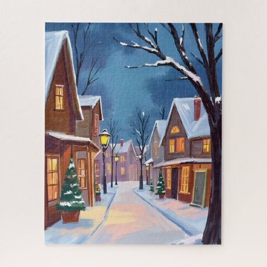 Zeer Kerstelijke Kerststad Legpuzzel (Verticaal)