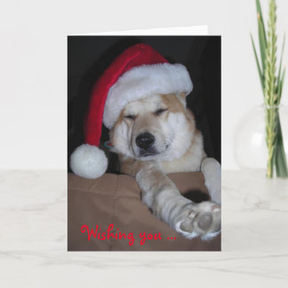 Zeer Kerstkaart shiba-Inu Feestdagen Kaart