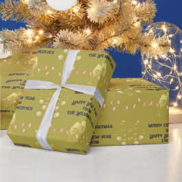 Zeer Kerstmis op Koperen Kerstmis Cadeaupapier
