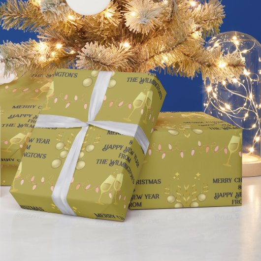 Zeer Kerstmis op Koperen Kerstmis Cadeaupapier (Feestdagen)