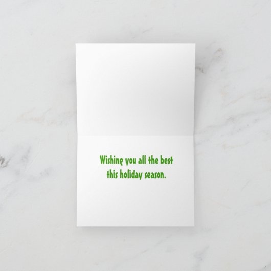 Zeer Kerstmis van het Konijntje aan u Feestdagen Kaart (Binnen)