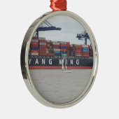 Zeer klein jacht zeer groot schip! metalen ornament (Rechts)