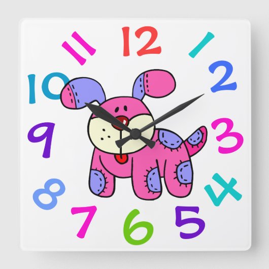 Zeer kleine luidop voor kinderen met een muur vierkante klok (Voorkant)