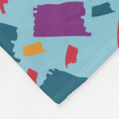 Zeer kleurrijk Abstract patroon Fleece Deken (Hoek)