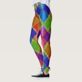 Zeer kleurrijk geometrisch ontwerp met glitter leggings (Links)