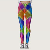 Zeer kleurrijk geometrisch ontwerp met glitter leggings (Voorkant)