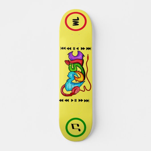  zeer kleurrijk MUSIC-skateboard Persoonlijk Skateboard (Voorkant)