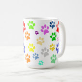 Zeer kleurrijk printpatroon voor voetpag koffiemok (Voorkant rechts)