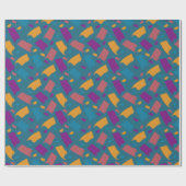 Zeer kleurrijk unevenpatroon cadeaupapier (Vlak)