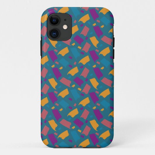 Zeer kleurrijk unevenpatroon Case-Mate iPhone case (Achterkant)