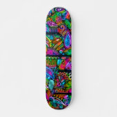Zeer kleurrijke abstracte vormen art. 10 persoonlijk skateboard (Voorkant)