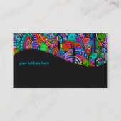 Zeer kleurrijke abstracte vormen art. 10 visitekaartje (Achterkant)