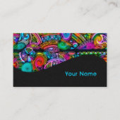 Zeer kleurrijke abstracte vormen art. 10 visitekaartje (Voorkant)
