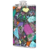 Zeer kleurrijke abstracte vormen art. 11 heupfles (Links)