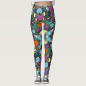 Zeer kleurrijke abstracte vormen art. 11 leggings (Voorkant)