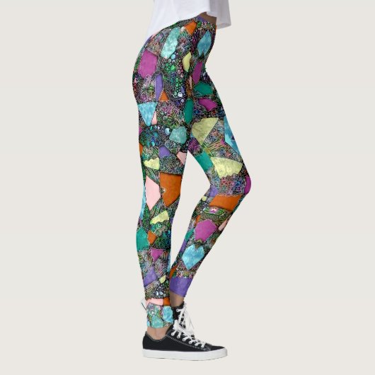 Zeer kleurrijke abstracte vormen art. 11 leggings (Rechts)
