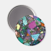 Zeer kleurrijke abstracte vormen art. 11 magneet (Voorkant / Achterkant)