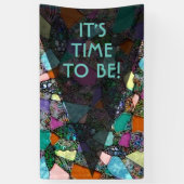 Zeer kleurrijke abstracte vormen art. 11 spandoek (Verticaal)