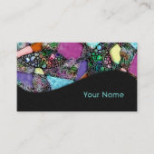 Zeer kleurrijke abstracte vormen art. 11 visitekaartje (Voorkant)