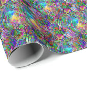 Zeer kleurrijke abstracte vormen, art. 1 cadeaupapier (Rol Hoek)