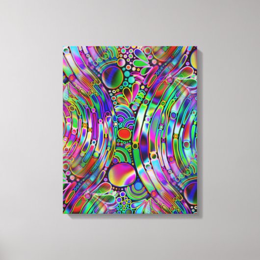 Zeer kleurrijke abstracte vormen, art. 1 canvas afdruk (Voorkant)