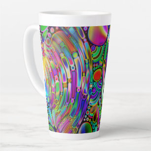Zeer kleurrijke abstracte vormen, art. 1 latte mok