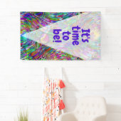 Zeer kleurrijke abstracte vormen, art. 1 spandoek (Insitu)