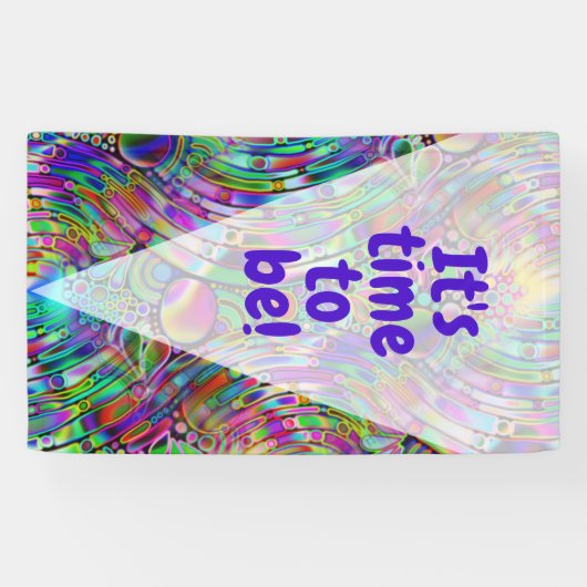 Zeer kleurrijke abstracte vormen, art. 1 spandoek (Horizontaal)