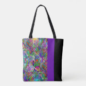 Zeer kleurrijke abstracte vormen, art. 1 tote bag (Achterkant)