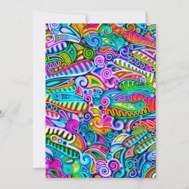 Zeer kleurrijke abstracte vormen art. 9 (Voorkant)