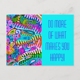 Zeer kleurrijke abstracte vormen art. 9 briefkaart