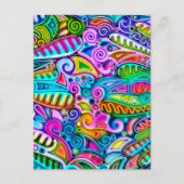 Zeer kleurrijke abstracte vormen art. 9 briefkaart (Voorkant)