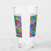 Zeer kleurrijke abstracte vormen art. 9 glas (Links)