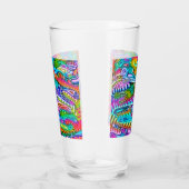 Zeer kleurrijke abstracte vormen art. 9 glas (Rechts)