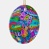 Zeer kleurrijke abstracte vormen art. 9 keramisch ornament (Rechts)