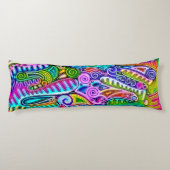 Zeer kleurrijke abstracte vormen art. 9 lichaamskussen (Achterkant)