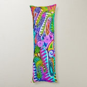 Zeer kleurrijke abstracte vormen art. 9 lichaamskussen (Achterkant (Verticaal))