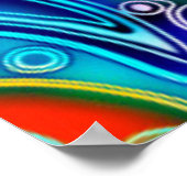 Zeer kleurrijke abstracte vormen art. 9 poster (Hoek)