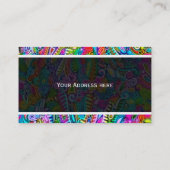 Zeer kleurrijke abstracte vormen art. 9 visitekaartje (Achterkant)