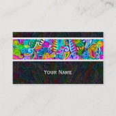 Zeer kleurrijke abstracte vormen art. 9 visitekaartje (Voorkant)