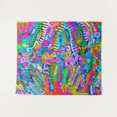 Zeer kleurrijke abstracte vormen art. 9 wandkleed (Voorkant (horizontaal))