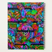 Zeer kleurrijke abstracte vormen kunst 10 planner (Achterkant)