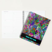 Zeer kleurrijke abstracte vormen kunst 1 planner (Display)
