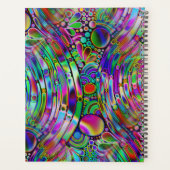 Zeer kleurrijke abstracte vormen kunst 1 planner (Achterkant)