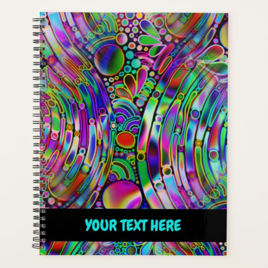 Zeer kleurrijke abstracte vormen kunst 1 planner (Voorkant)