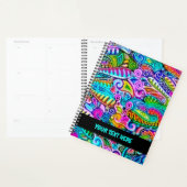 Zeer kleurrijke abstracte vormen kunst 9 planner (Display)