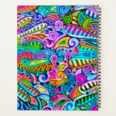 Zeer kleurrijke abstracte vormen kunst 9 planner (Achterkant)